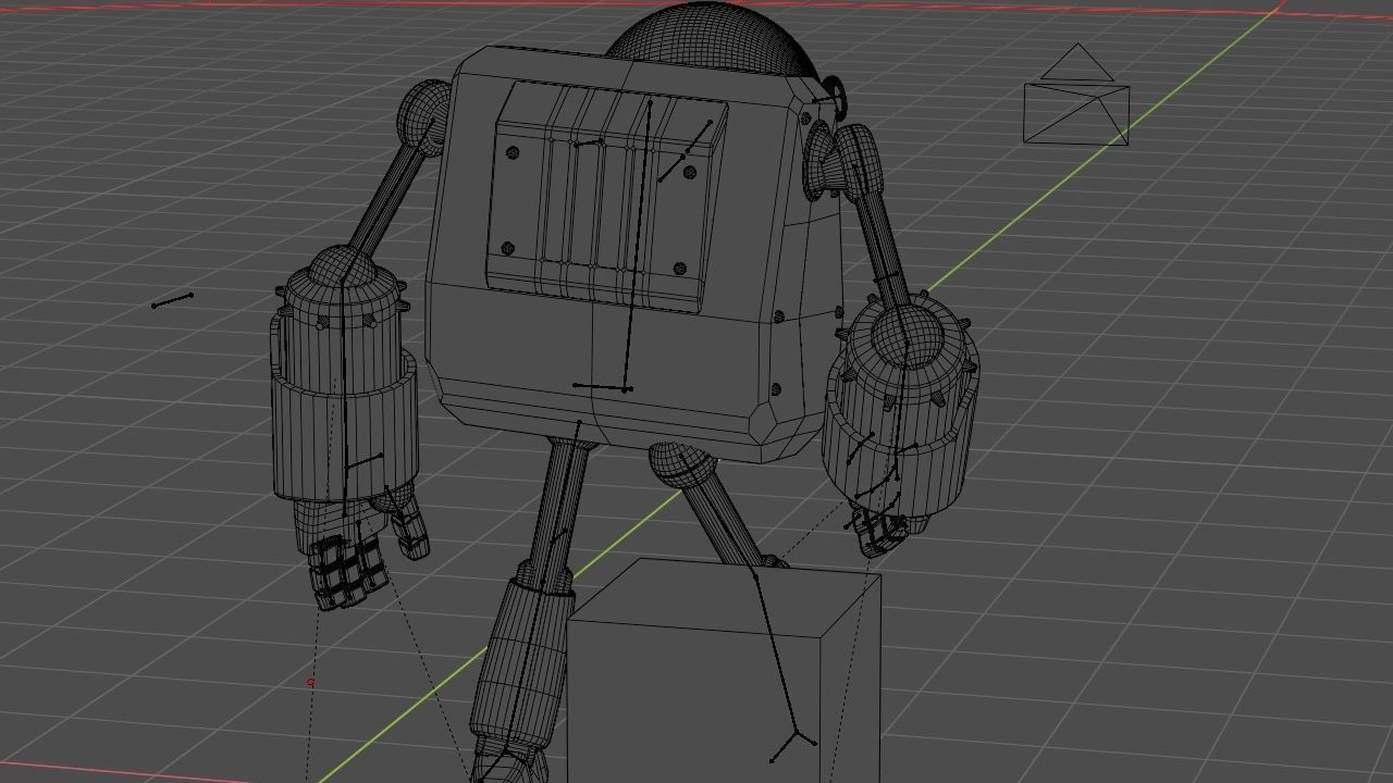 Toon robot rigged - animated character 3D model_23