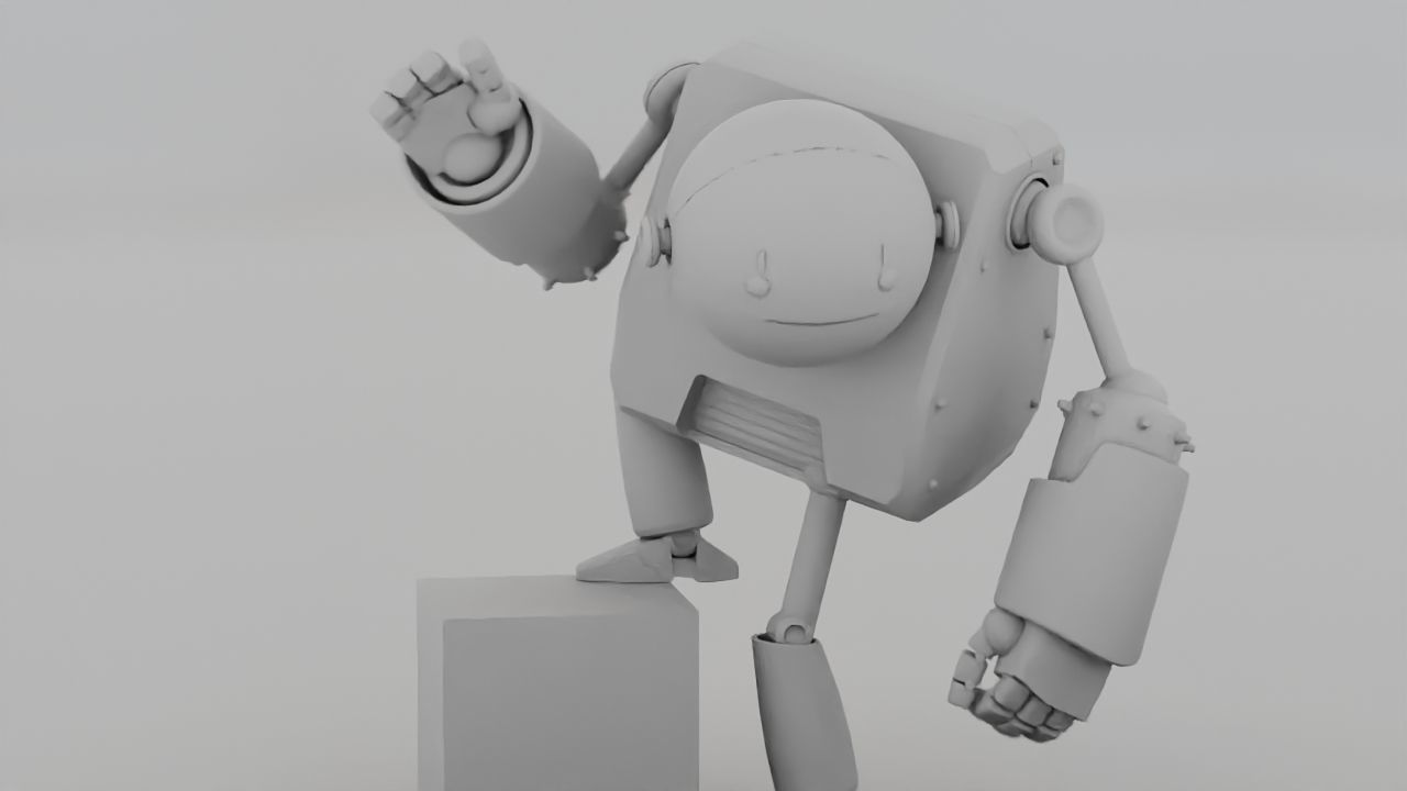 Toon robot rigged - animated character 3D model_19
