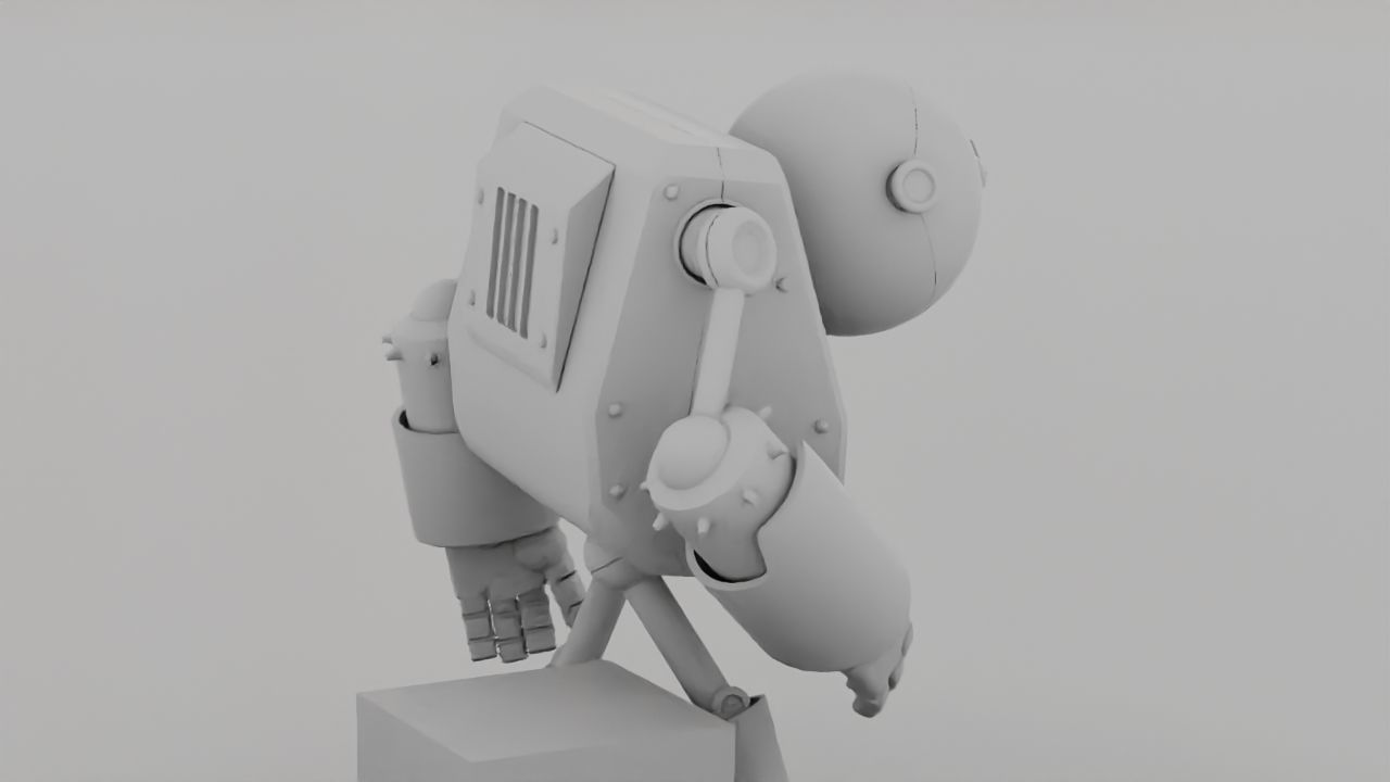 Toon robot rigged - animated character 3D model_15