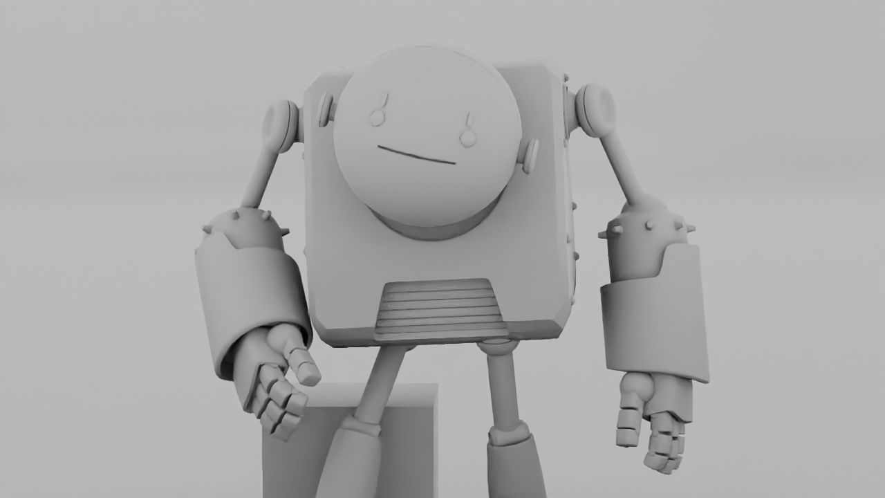 Toon robot rigged - animated character 3D model_13