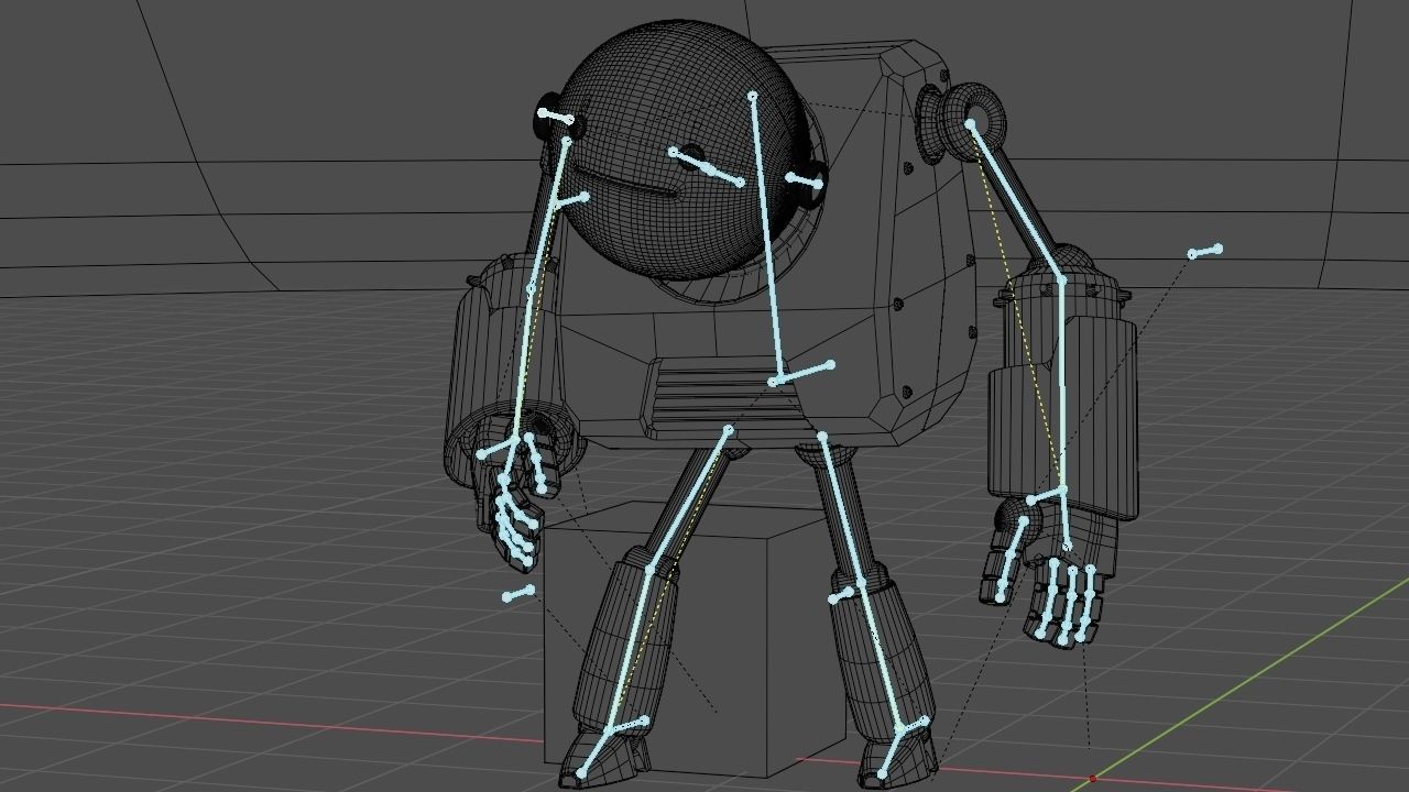 Toon robot rigged - animated character 3D model_25