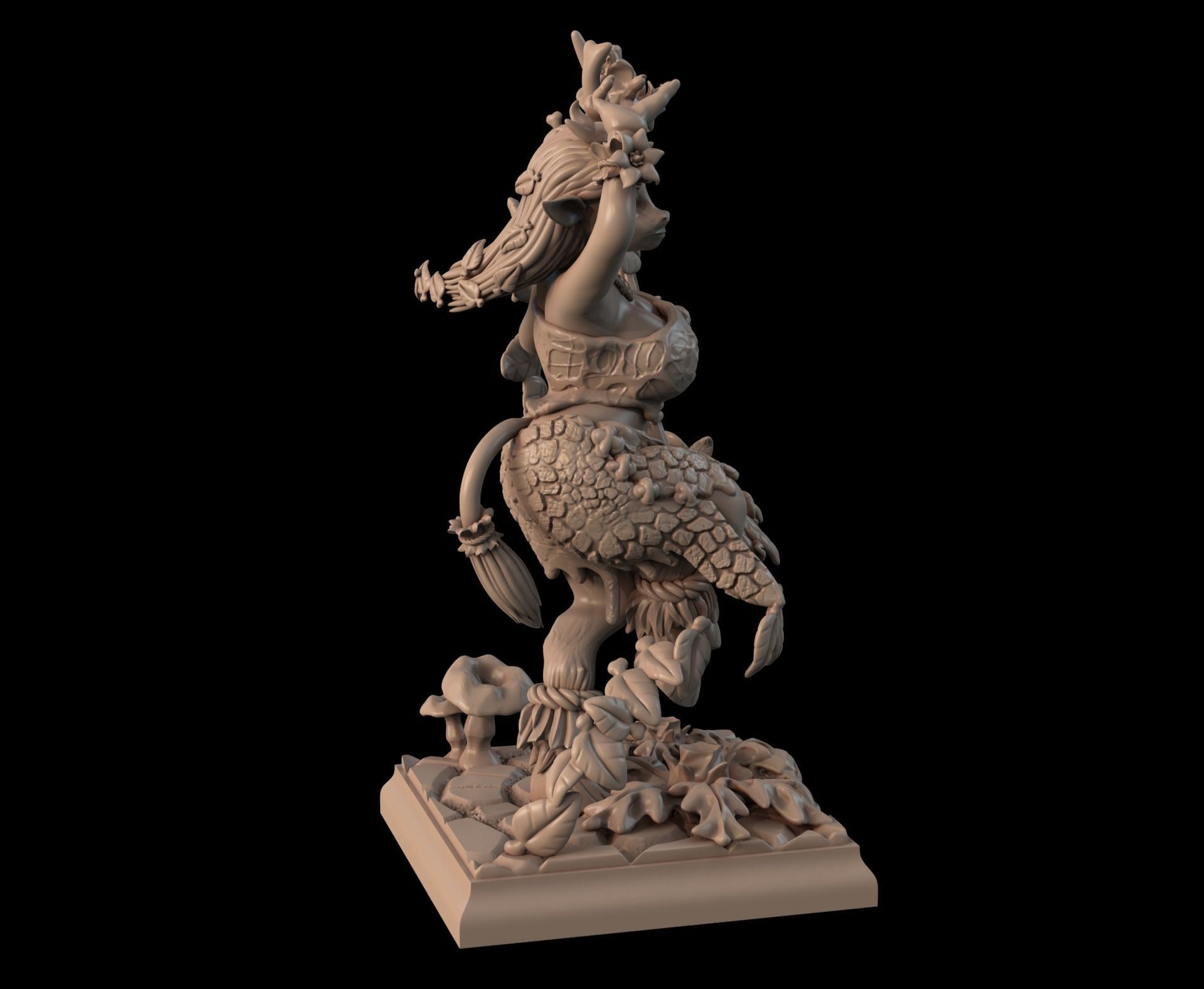 Dancing Furry Druid 3D print model_2