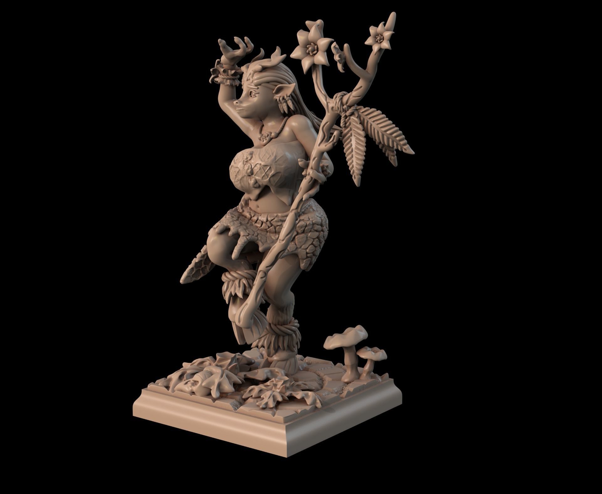 Dancing Furry Druid 3D print model_5