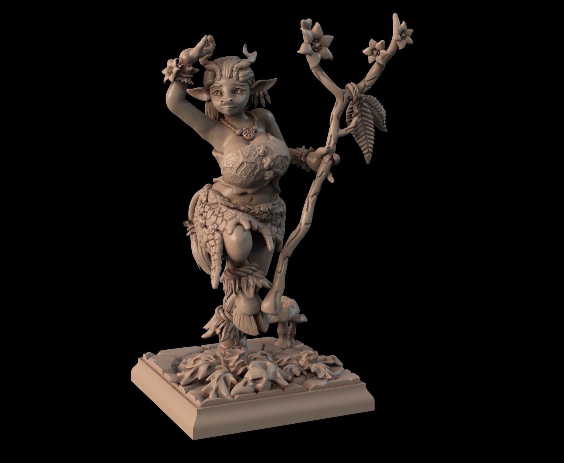 Dancing Furry Druid 3D print model_8