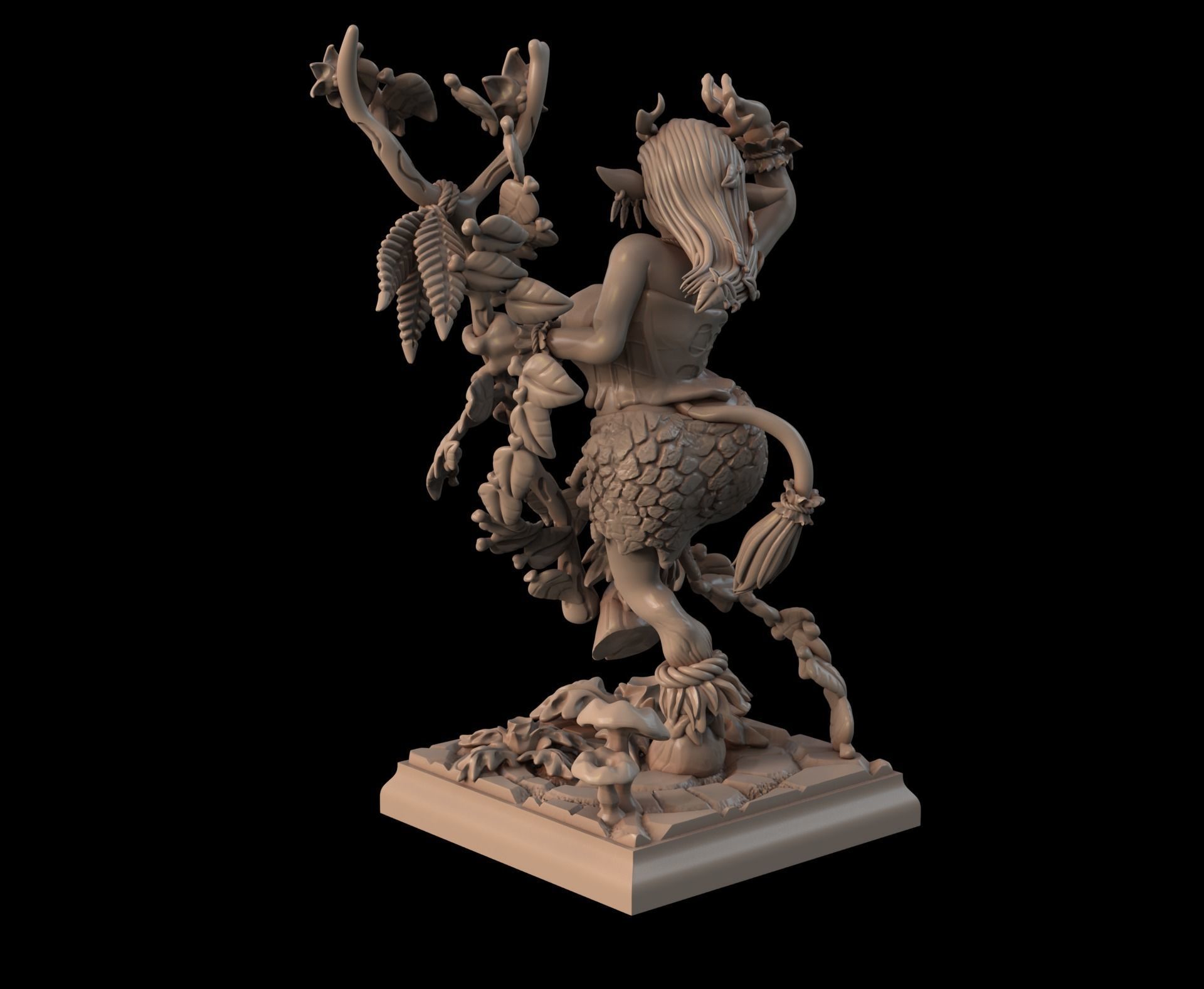 Dancing Furry Druid 3D print model_3