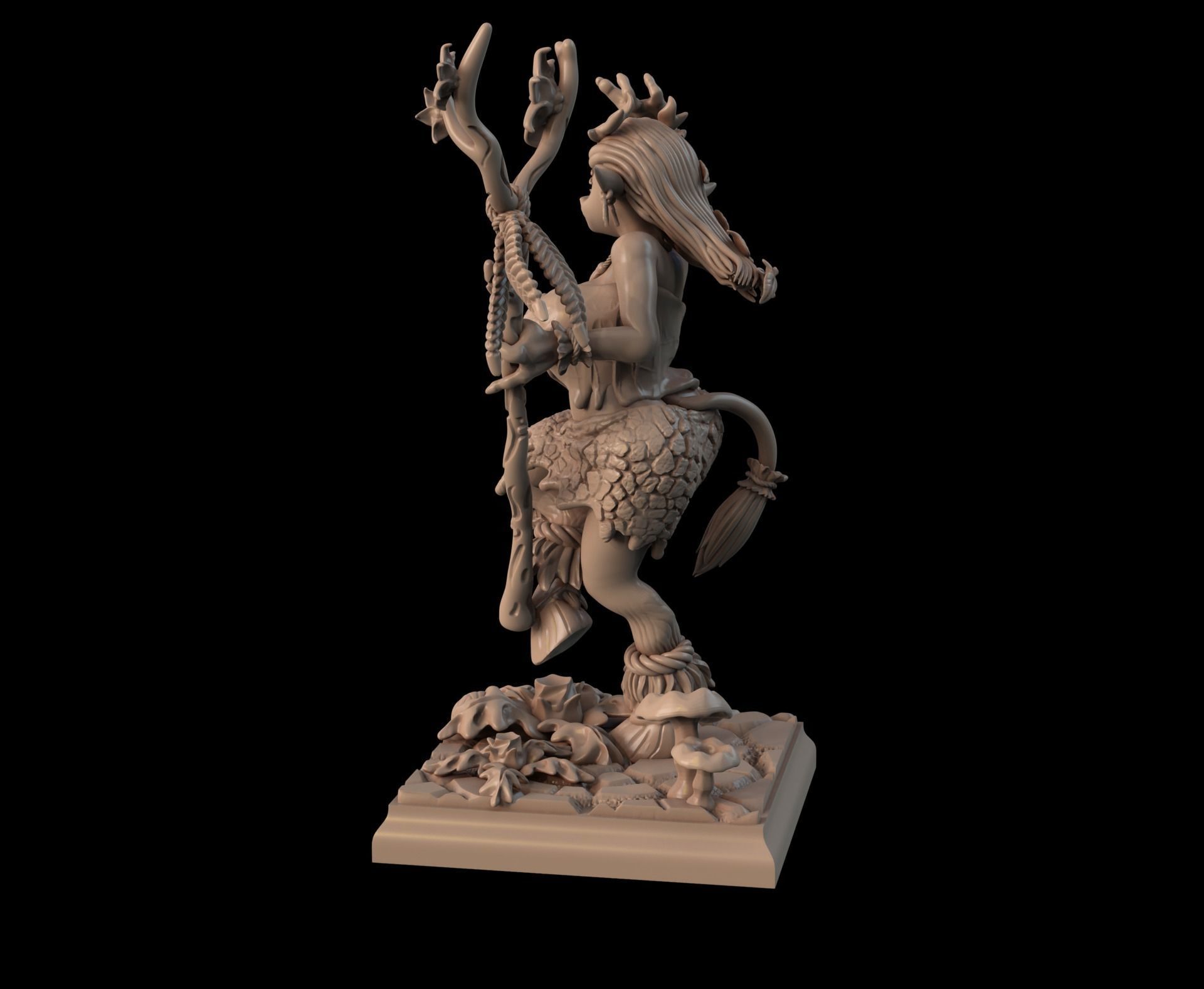 Dancing Furry Druid 3D print model_6