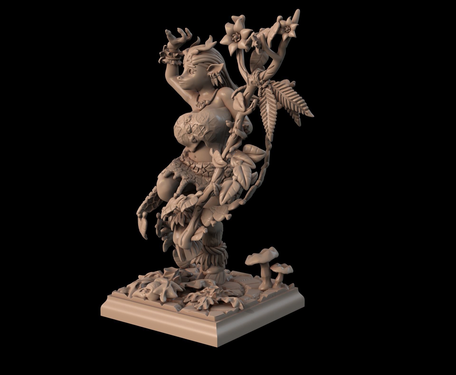 Dancing Furry Druid 3D print model_4