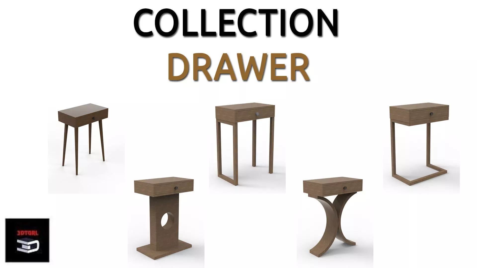 DRAWER COLLECTION side table with legs and _0