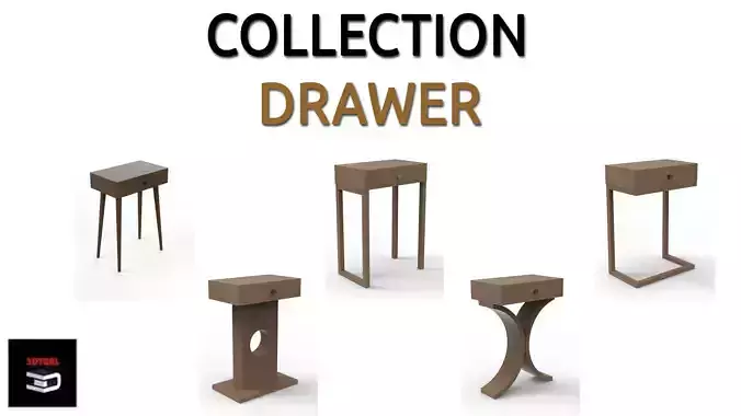 DRAWER COLLECTION side table with legs and 