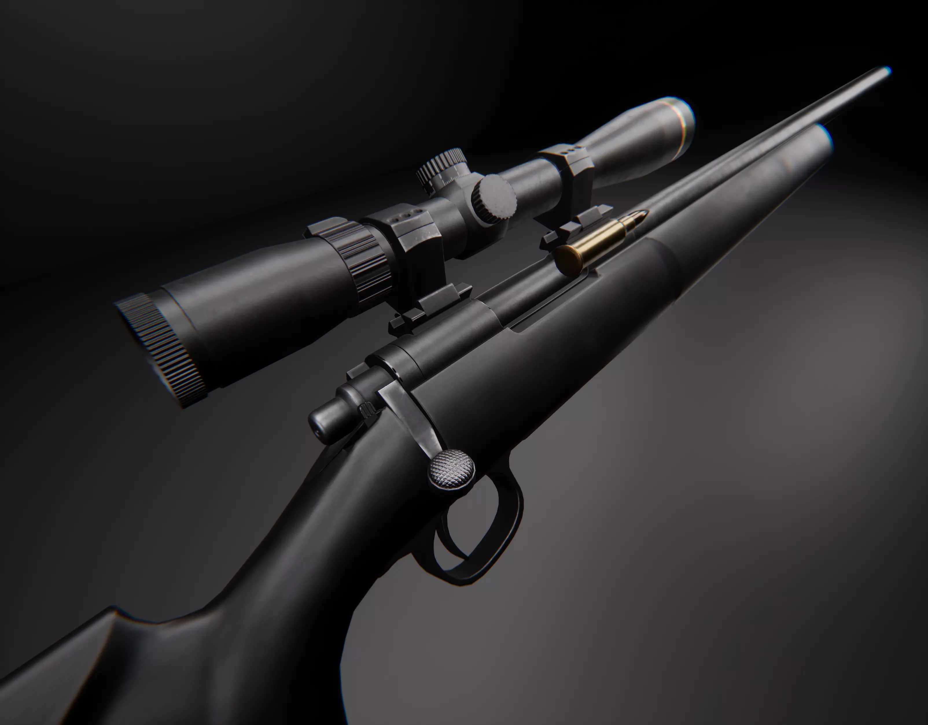 AAA M24 Game Ready PBR Low-poly 3D model_0