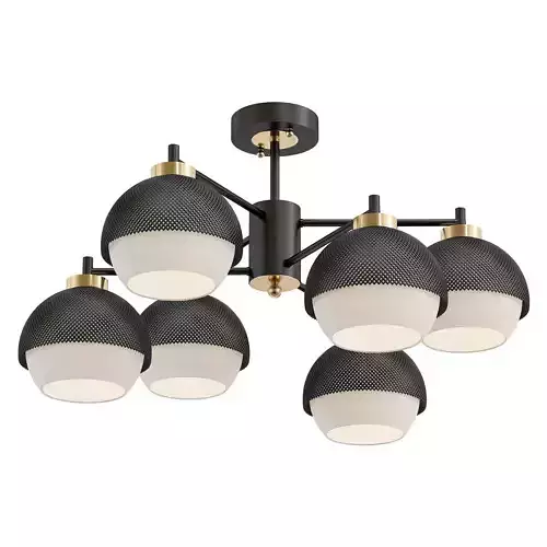 nocciola-70106-6 six light ceiling fixture gold