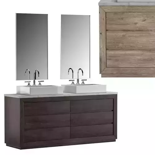 RECLAIMED OAK DOUBLE VANITY