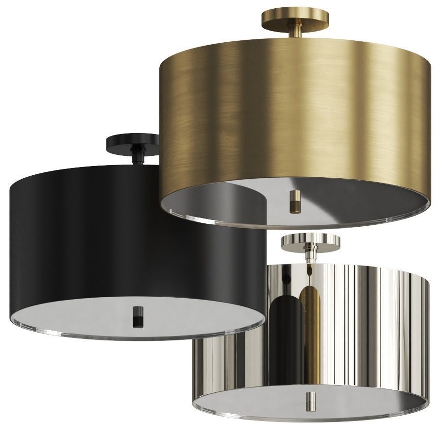 Arteriors Tarbell Semi-Flush Pendant Lamp 3D model_1