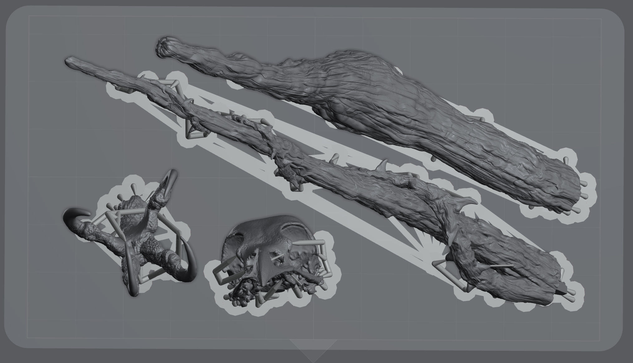 Dark Witch magic wand  3D print model_1