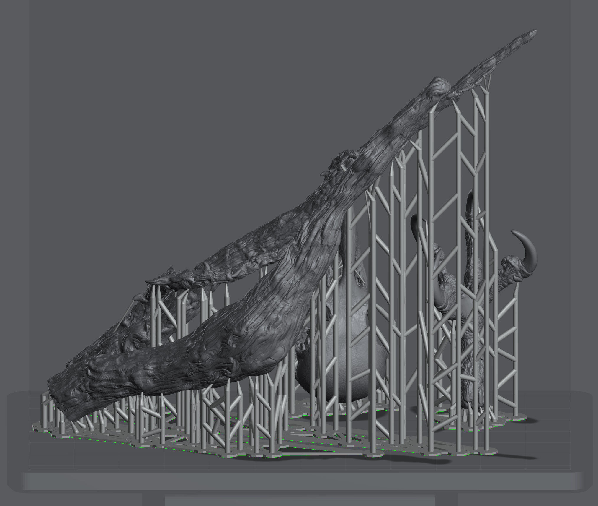 Dark Witch magic wand  3D print model_3