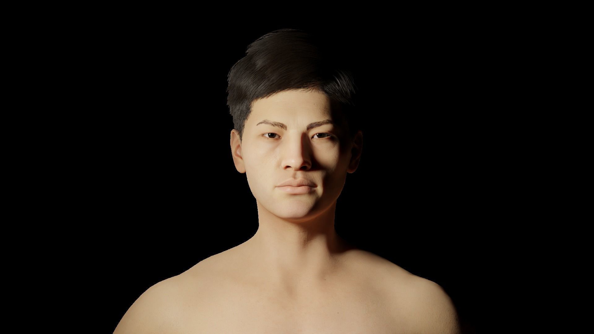 Shan Chinese Realistic rigged Blender Character 3D model_2