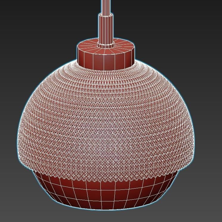 nocciola-50106-1 pendant light with gold accents 3D model_6