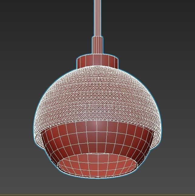 nocciola-50106-1 pendant light with gold accents 3D model_7