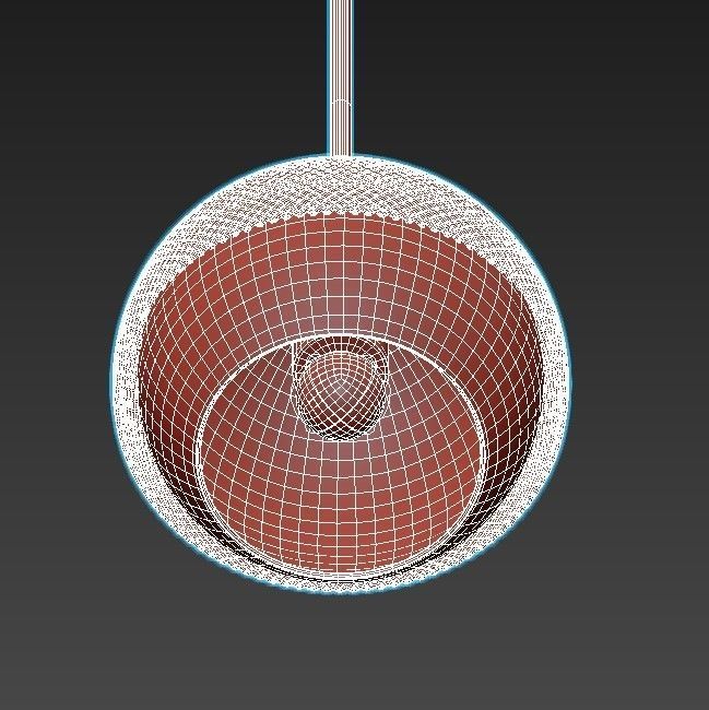 nocciola-50106-1 pendant light with gold accents 3D model_5