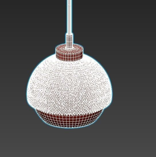 nocciola-50106-1 pendant light with gold accents 3D model_4