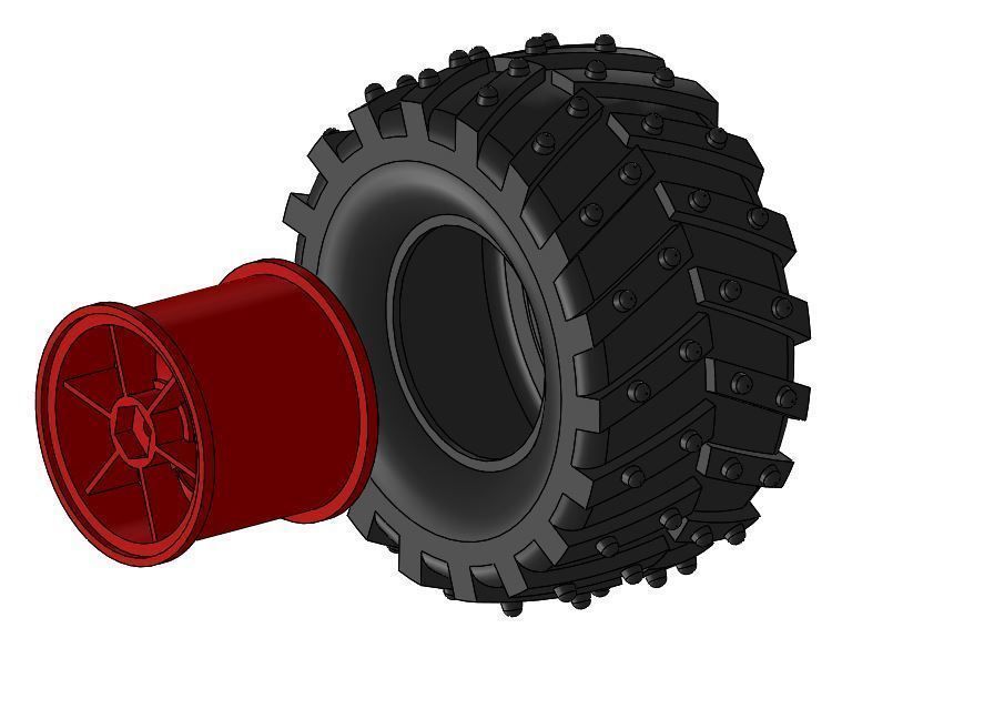 Wheel tire Dagu Wild Thumper 3D model_7