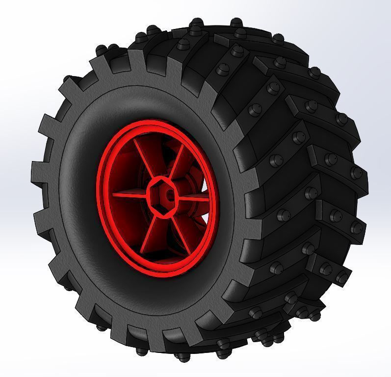 Wheel tire Dagu Wild Thumper 3D model_3