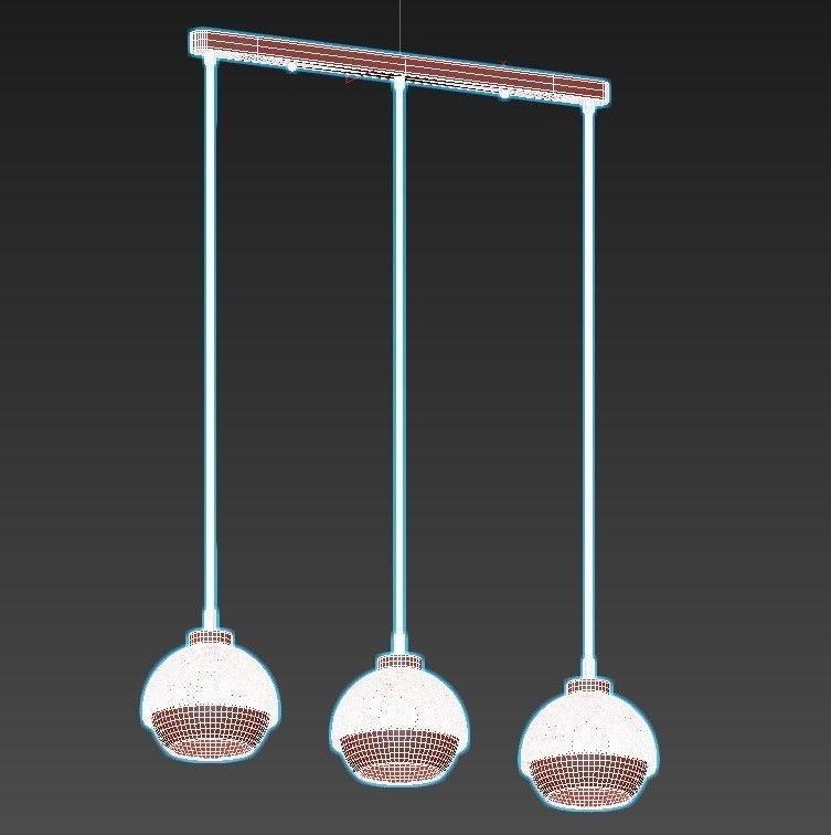 nocciola-50106-3 three light pendant 3D model_2