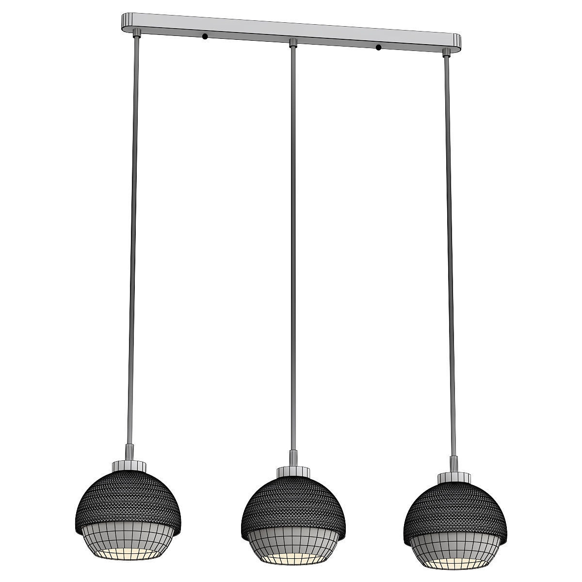 nocciola-50106-3 three light pendant 3D model_1