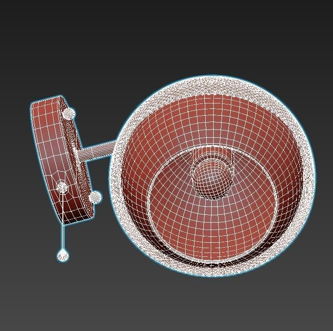 nocciola-70106-1 wall light with shade and gold accents 3D model_4