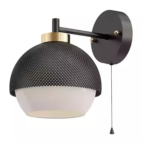 nocciola-70106-1 wall light with shade and gold accents