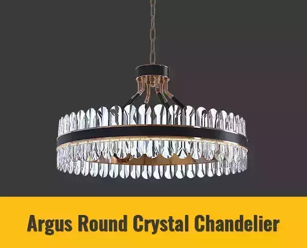 Argus Round Crystal Chandelier 3D model