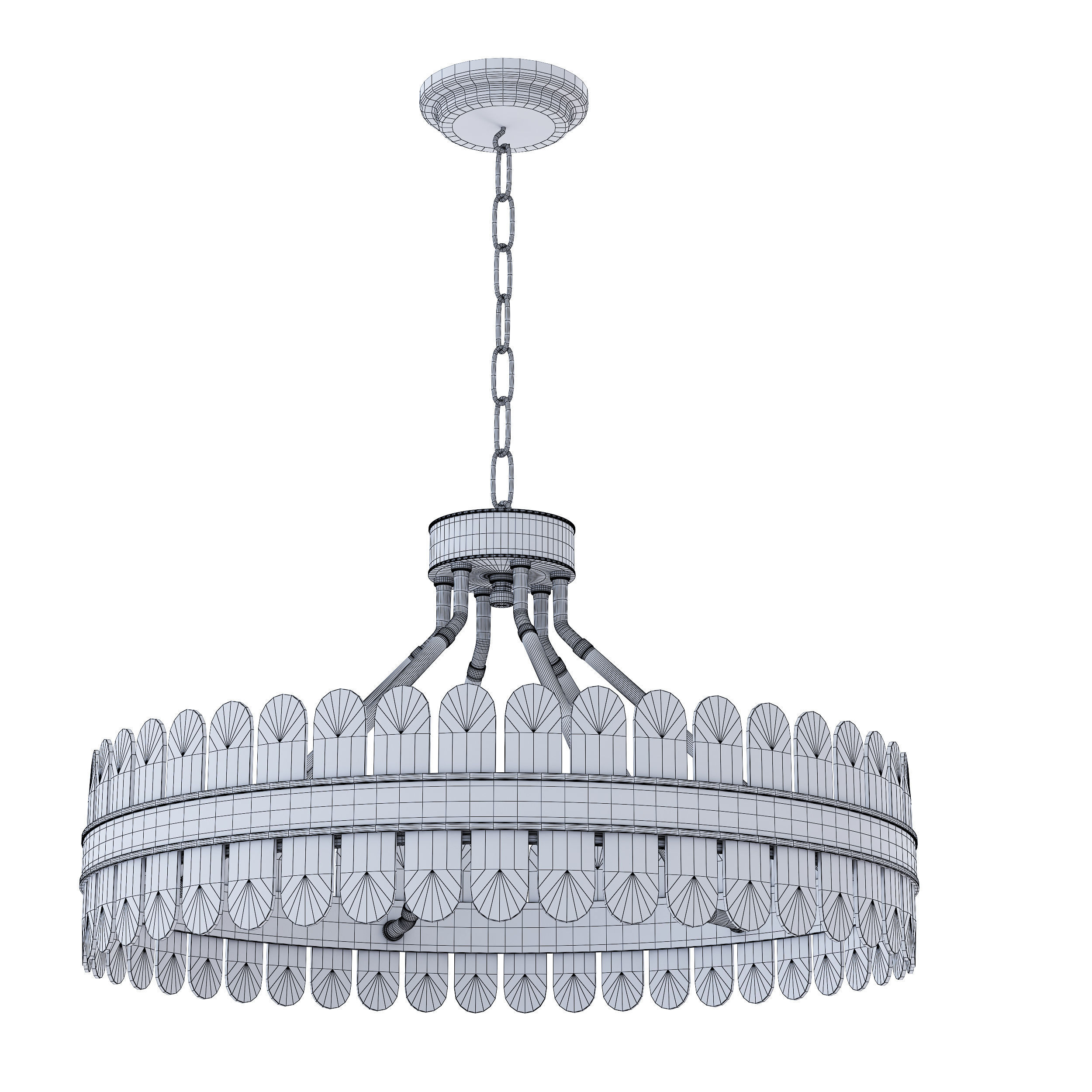 Argus Round Crystal Chandelier 3D model_4