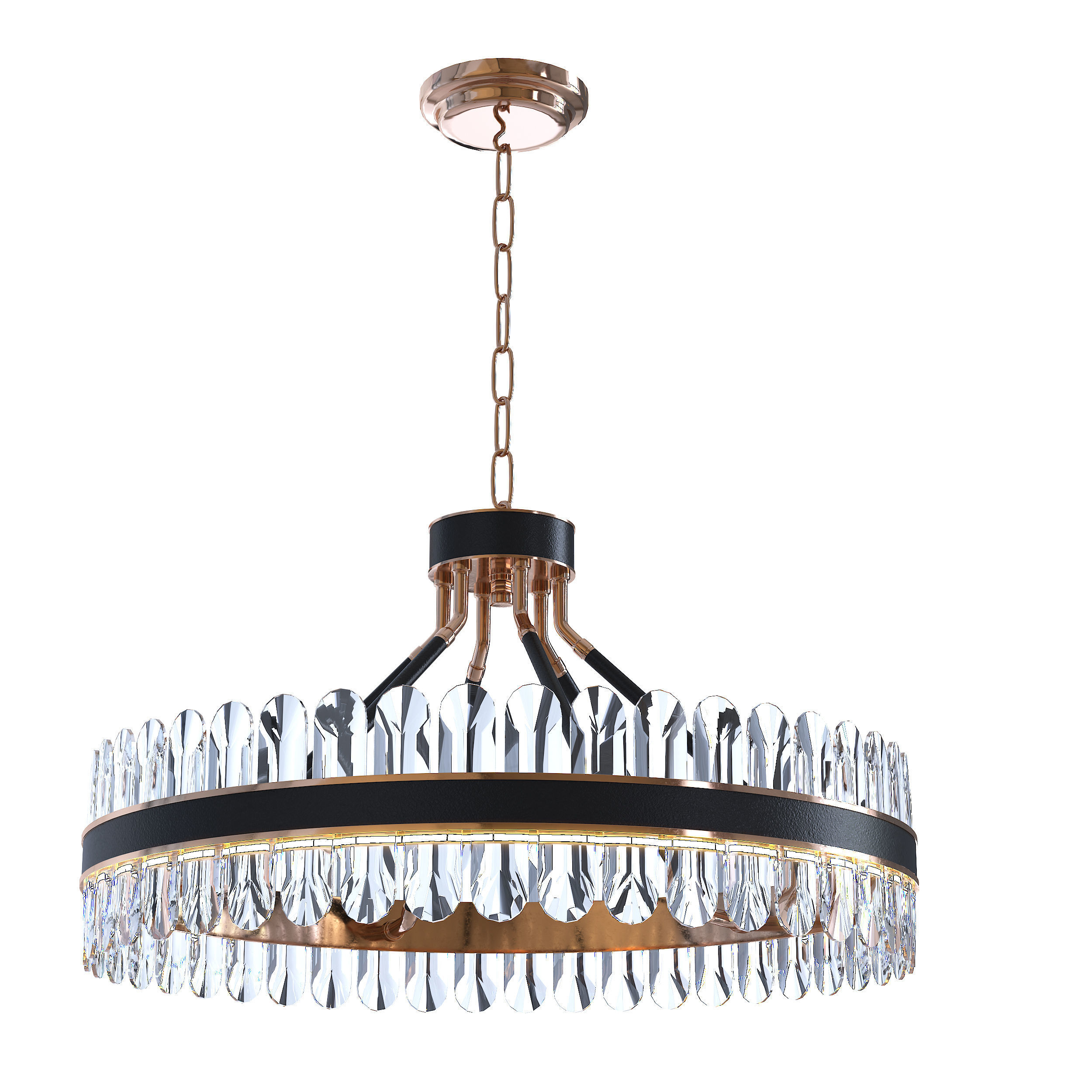 Argus Round Crystal Chandelier 3D model_2