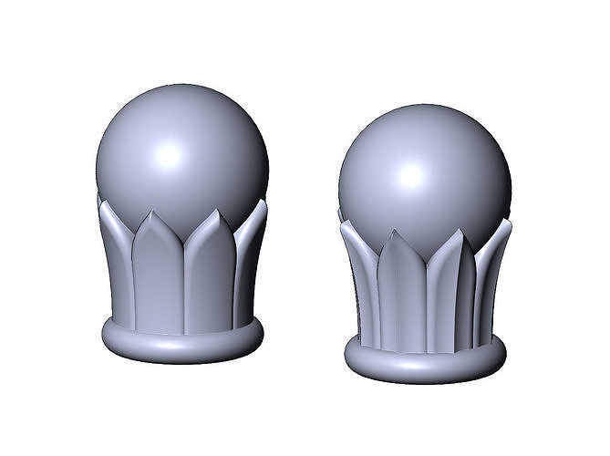 Papyrus leaves capital ends moldings relief 3D print model