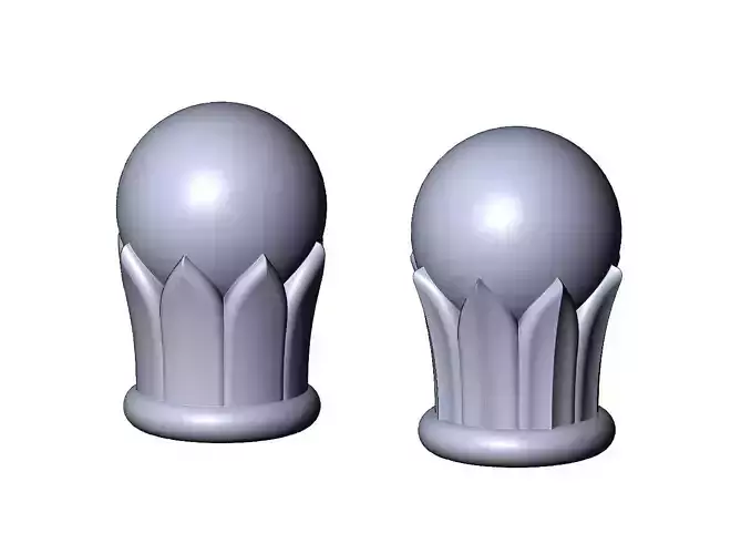 Papyrus leaves capital ends moldings relief 3D print model