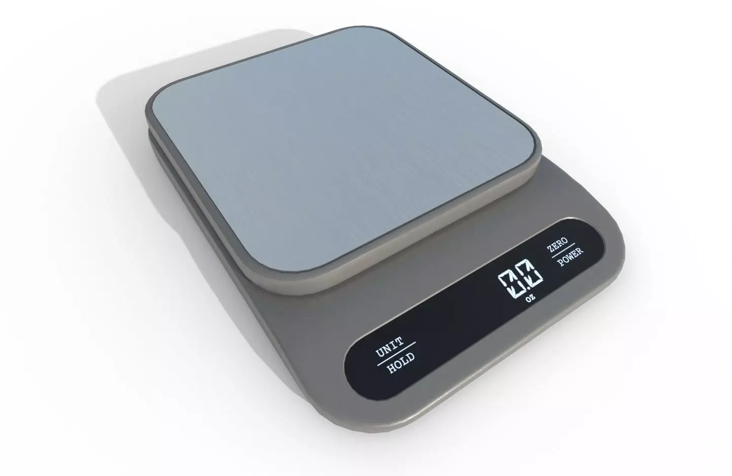 Digital Kitchen Scale M02 Low-poly 3D model