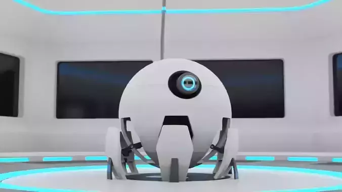 Lab room rigged - animated character 3D model