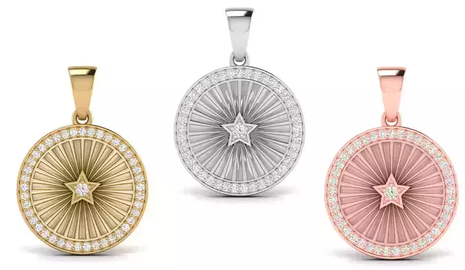  Star Galaxy Diamond Pendant 