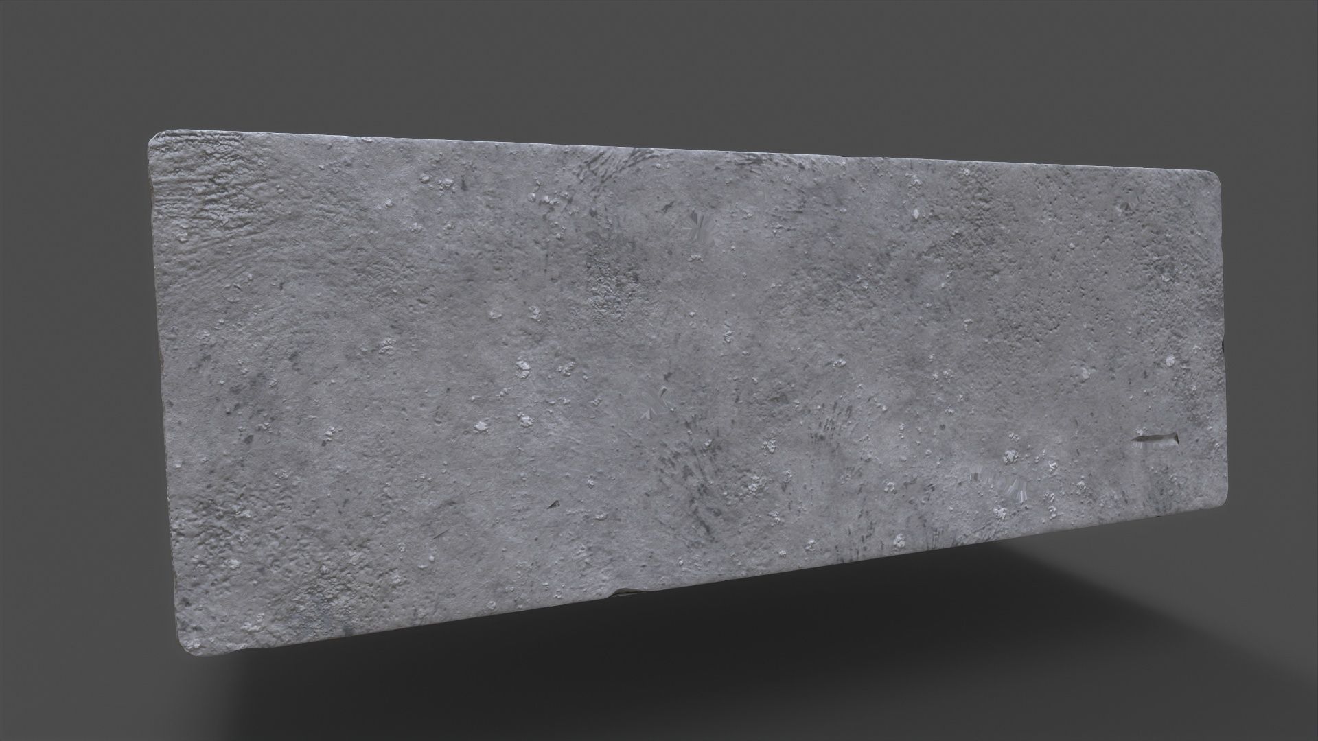 Concrete Barrier Low-poly 3D model_6
