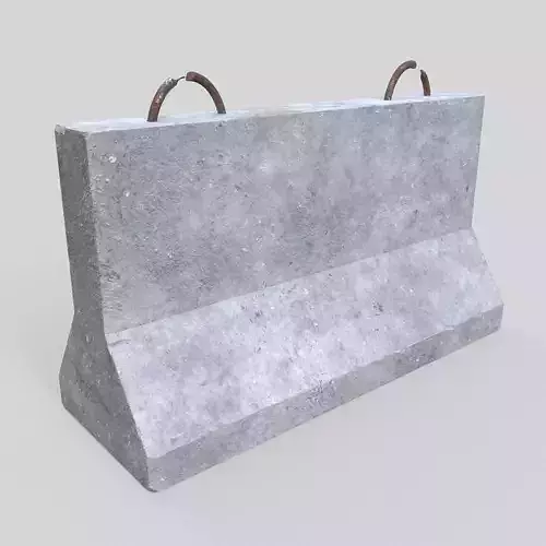 Concrete Barrier Low-poly 3D model