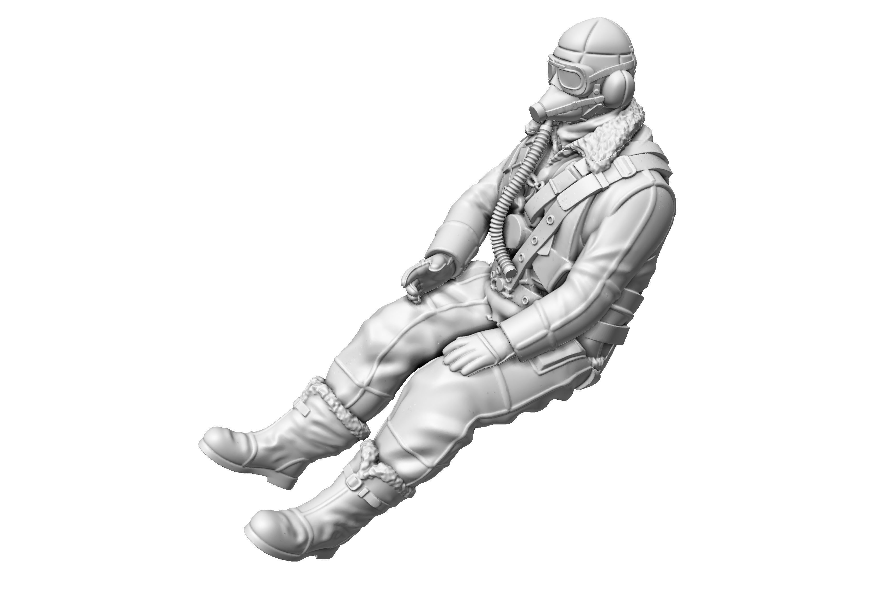 Vintage RAF Airman  3D print model_2