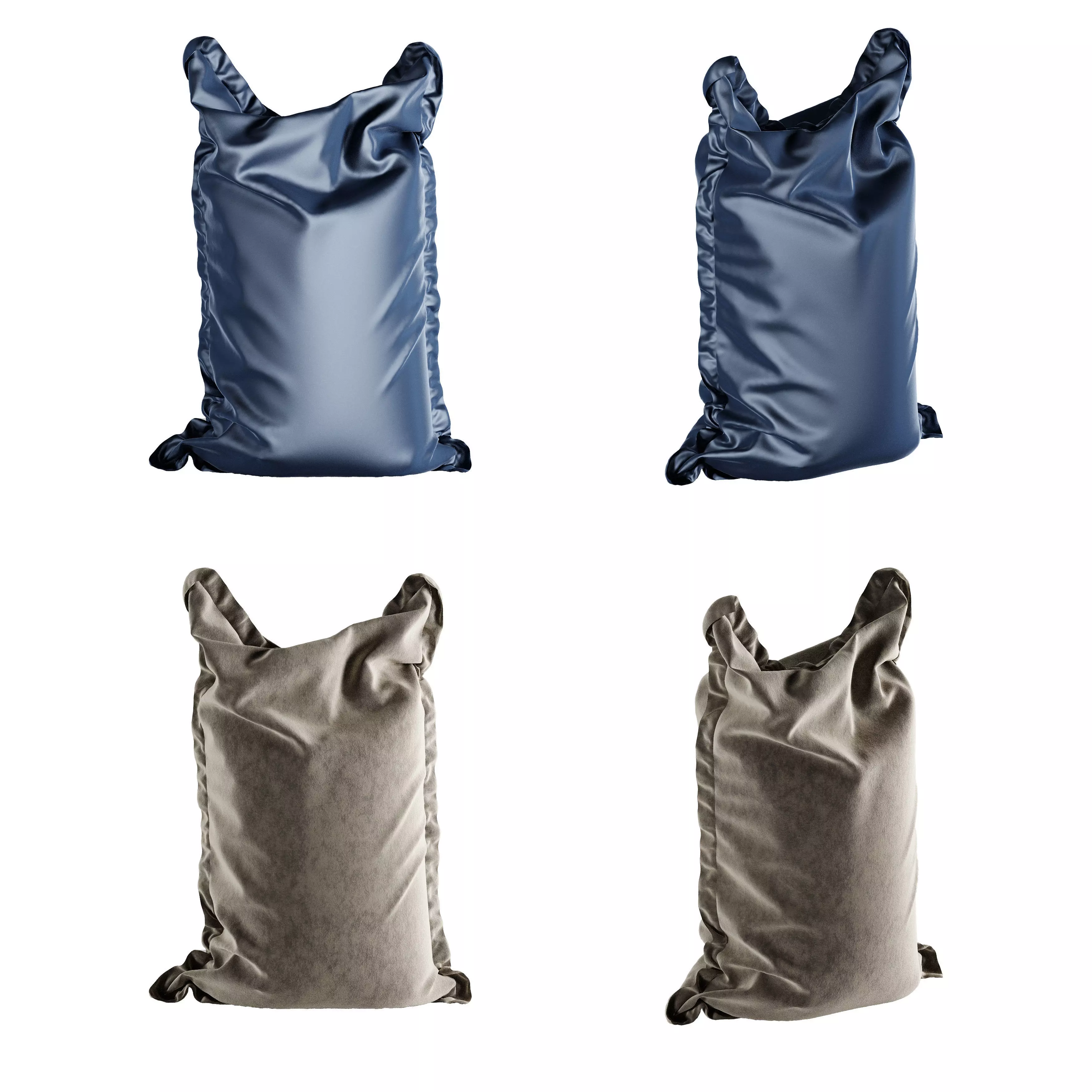 Pouf bag 3D model_0