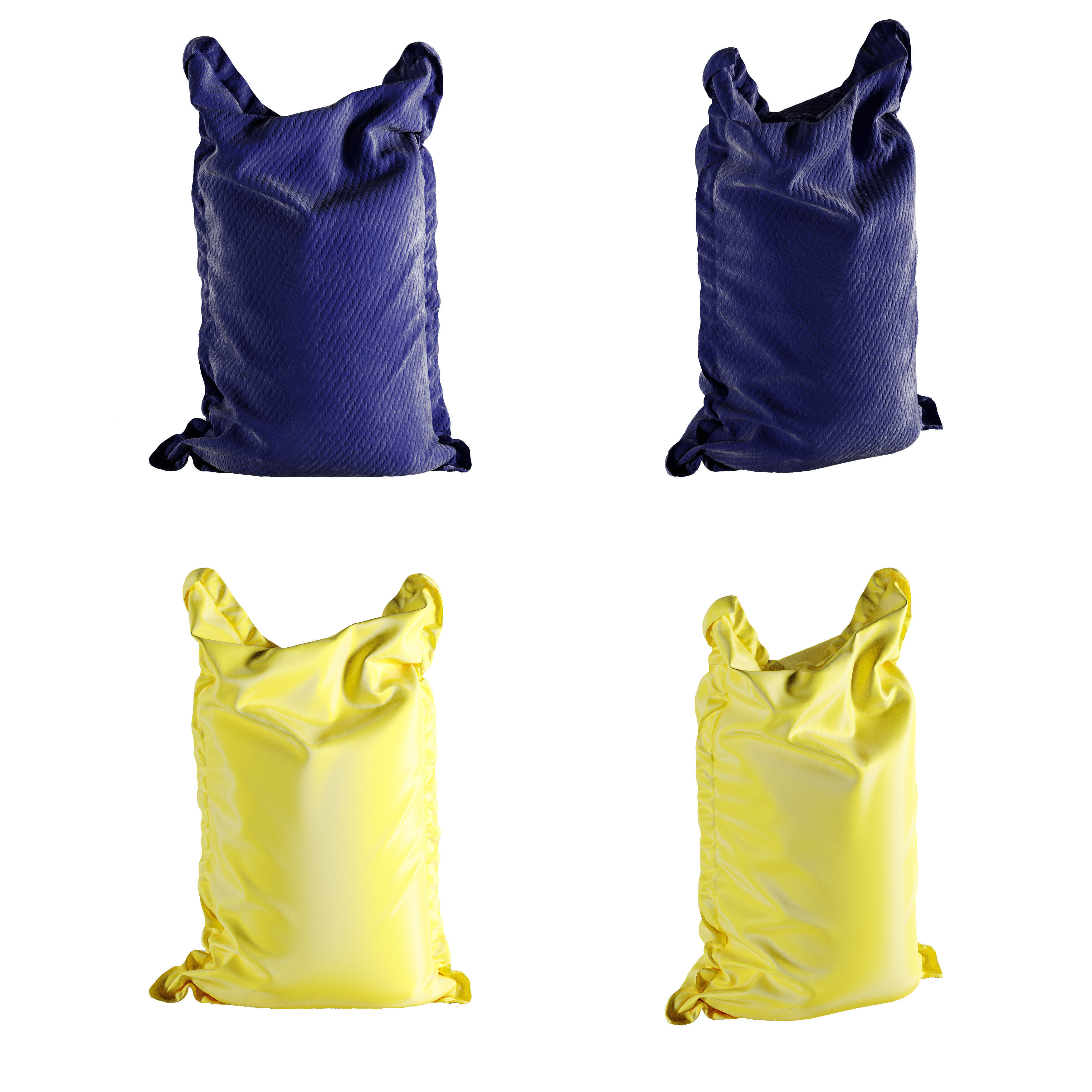 Pouf bag 3D model_2