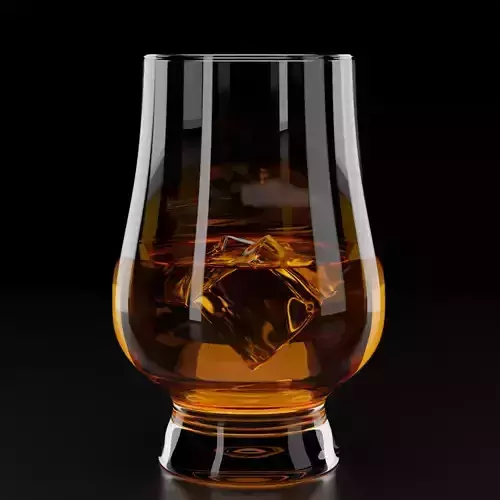 Water Liquor Glass 008 - 25cl Low-poly 3D model