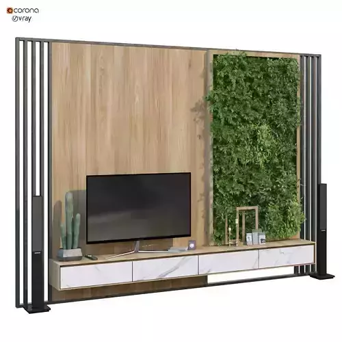 Green TV wall set 206