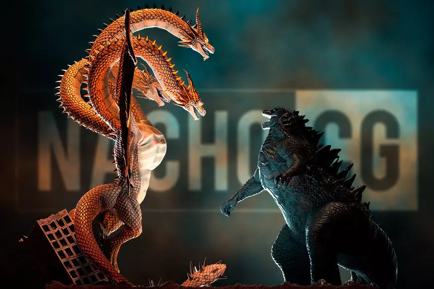 Fan Art  - Godzilla Vs King Ghidorah - Diorama 3D print model_0