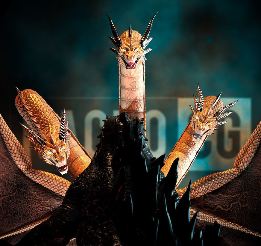 Fan Art  - Godzilla Vs King Ghidorah - Diorama 3D print model_6