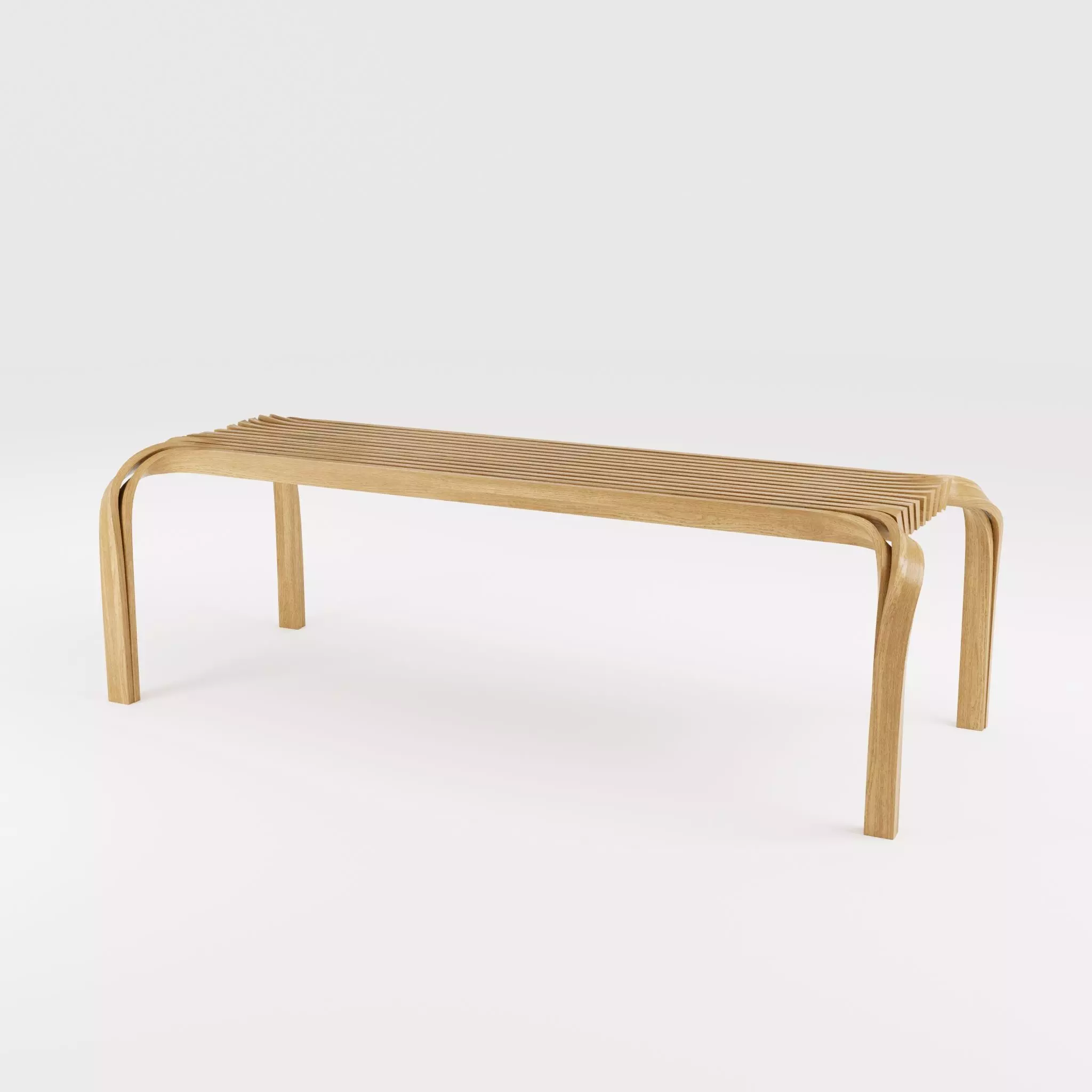 Custom Steam Curved Bench 3D model