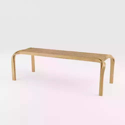 Custom Steam Curved Bench 3D model