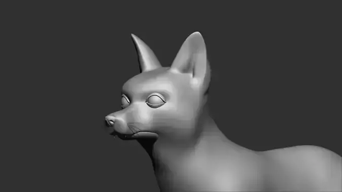 fox 3d print model egyptian dog